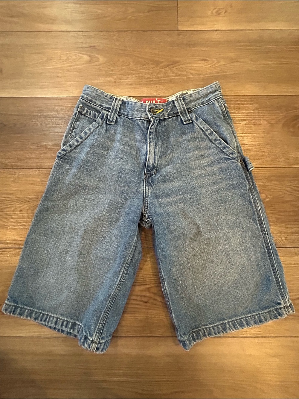 Levi’s Boys 16 Regular Carpenter Denim Shorts Light Wash Utility Pockets